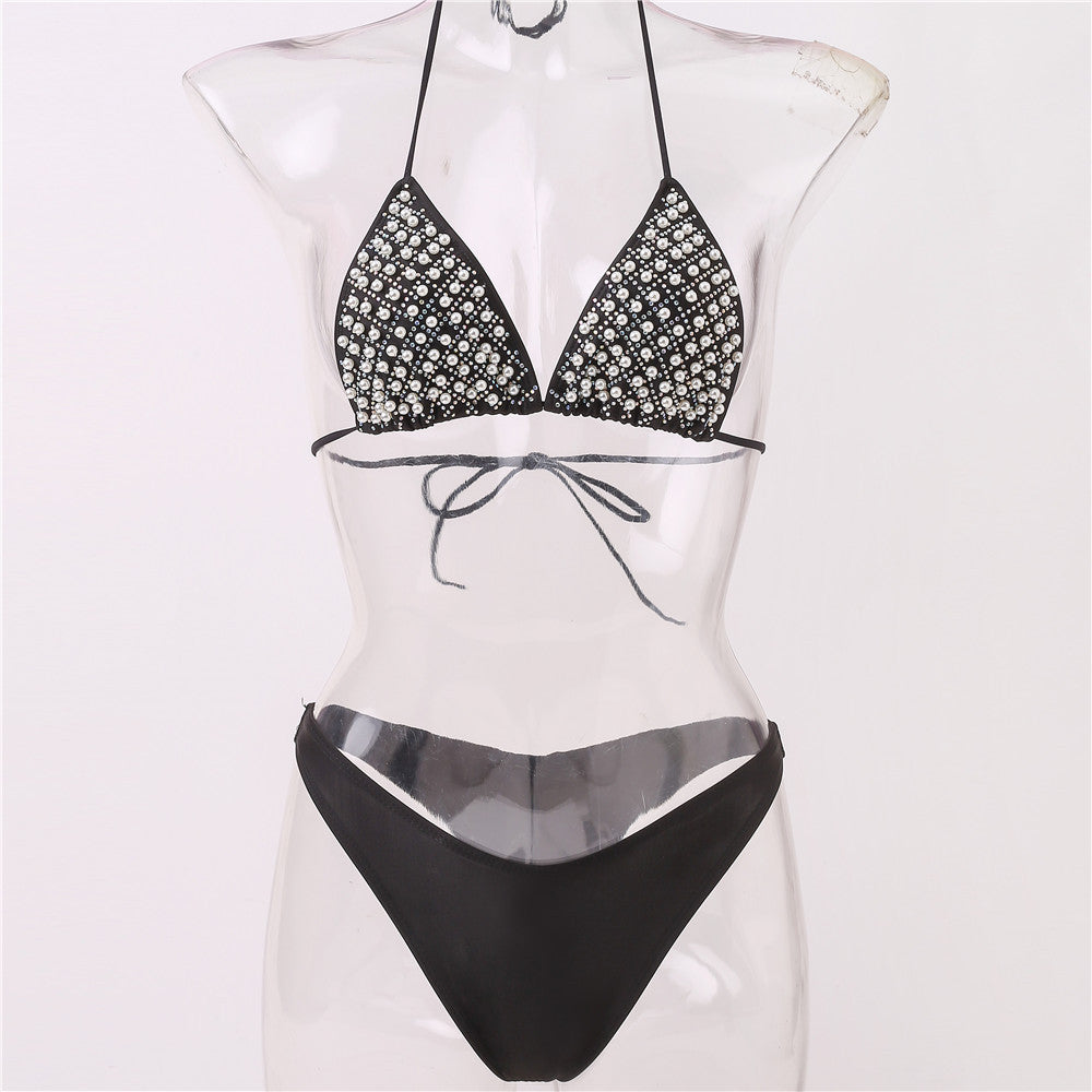 Dame Glamourøs Strass-Bikini Skovae