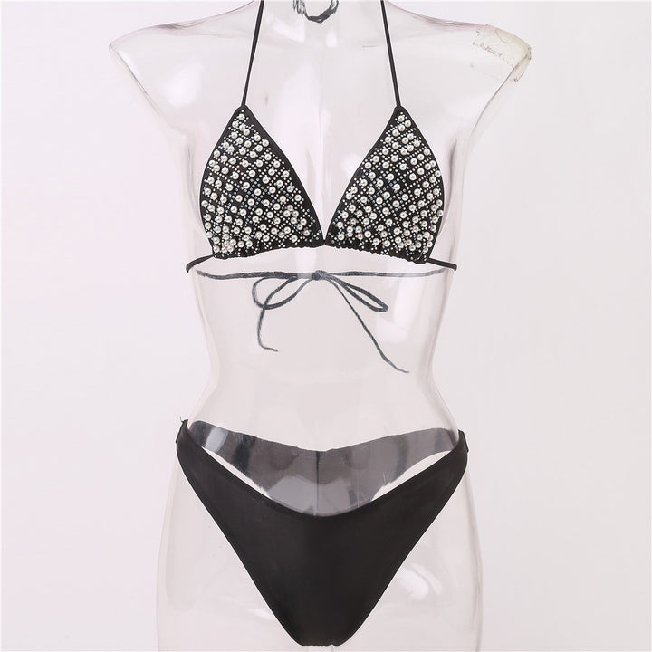 Dame Glamourøs Strass-Bikini Skovae