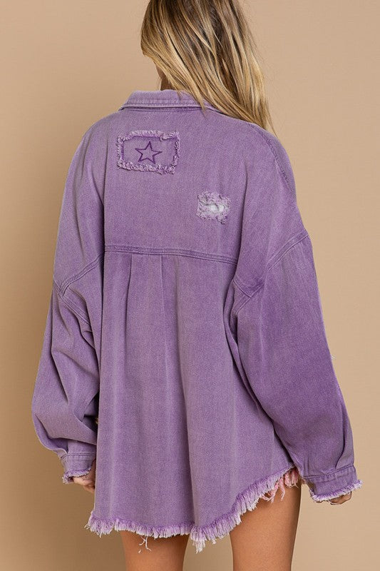 Stilla | Distressed Oversized Jakke
