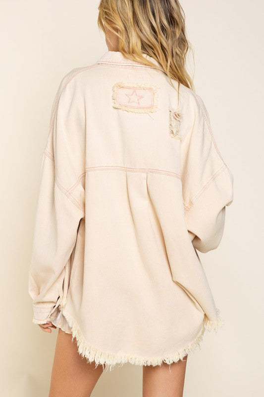 Stilla | Distressed Oversized Jakke