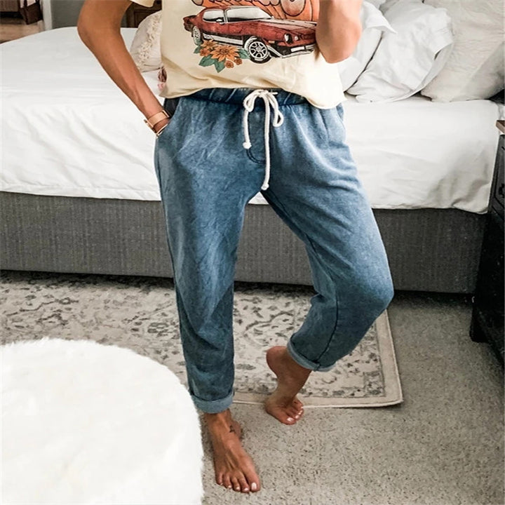 Dame Behagelige Sweatpants med elastisk linning og snor Stilla