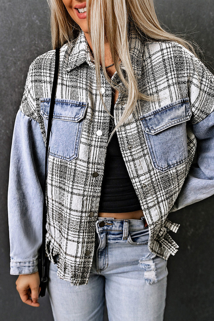 Stilla | Pocketed Snap Down Denim Jakke