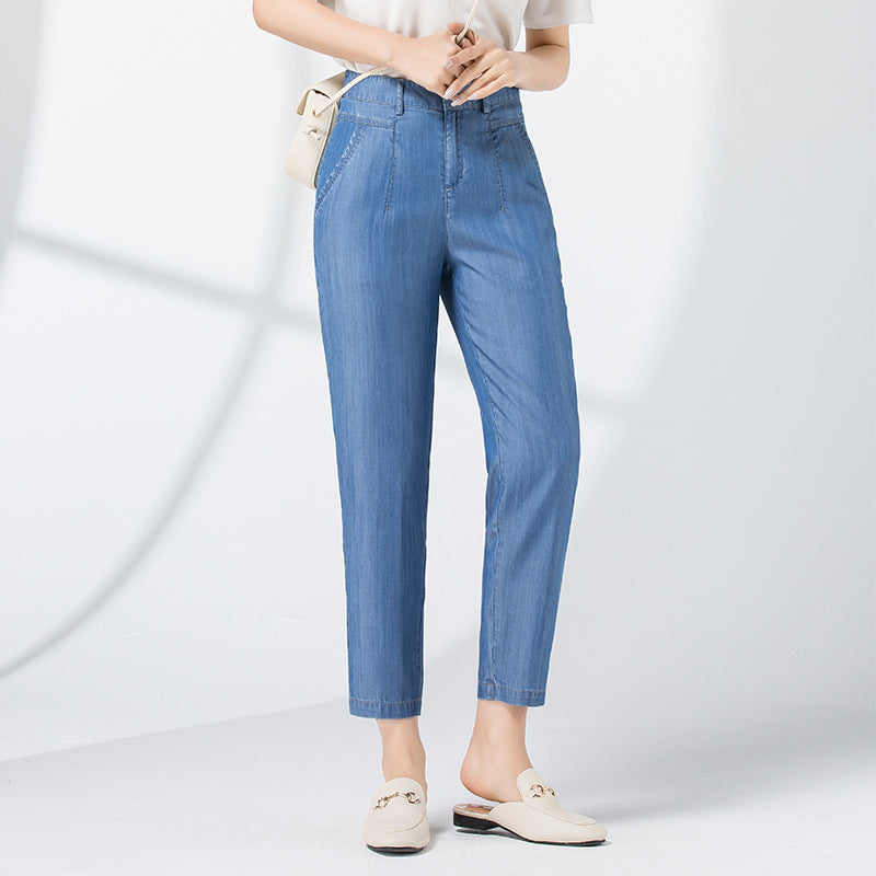 Dame Modische High-Waist Jeans Stilla
