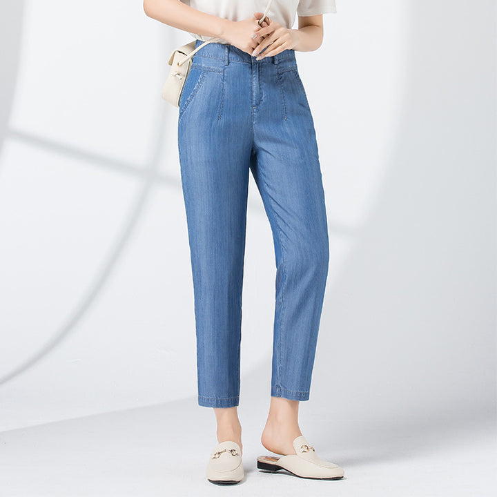 Dame Modische High-Waist Jeans Stilla