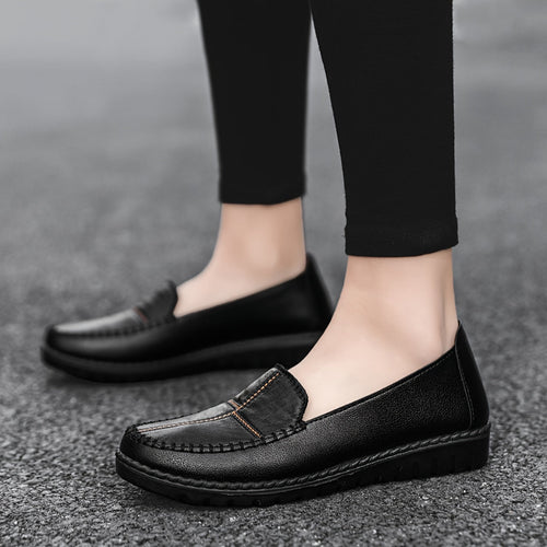 Stilla | Dame Slip on Loafers, Blød Sål, Skridsikre Flade Sko