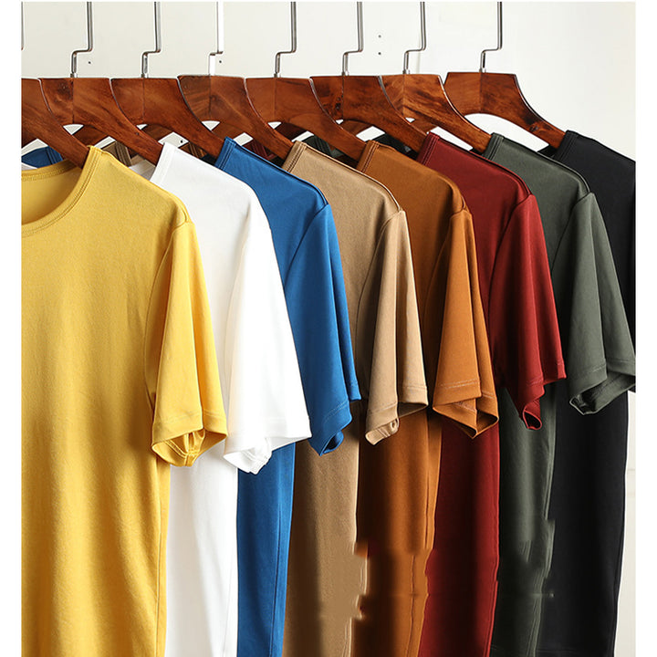 Dame V-hals T-shirt i åndbart stof med løs pasform Stilla