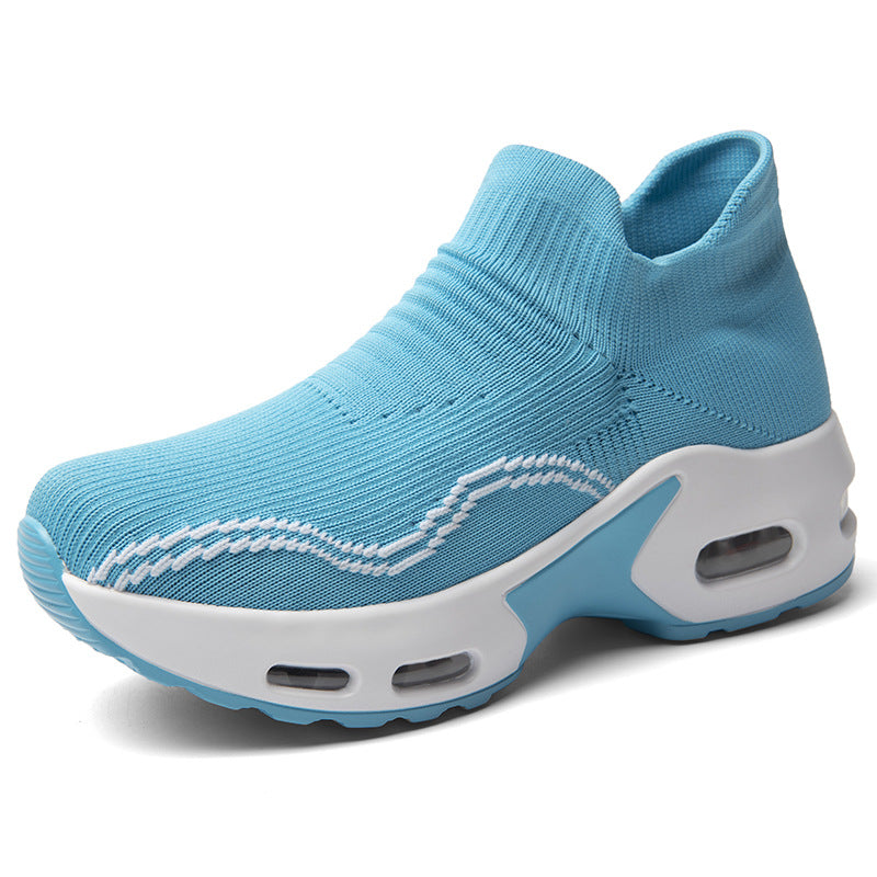 Unisex nan Slip-On Komfortsneaker med elastisk meshkrave, stødabsorberende hul kammer sål og skridsikker ydersål Skovae