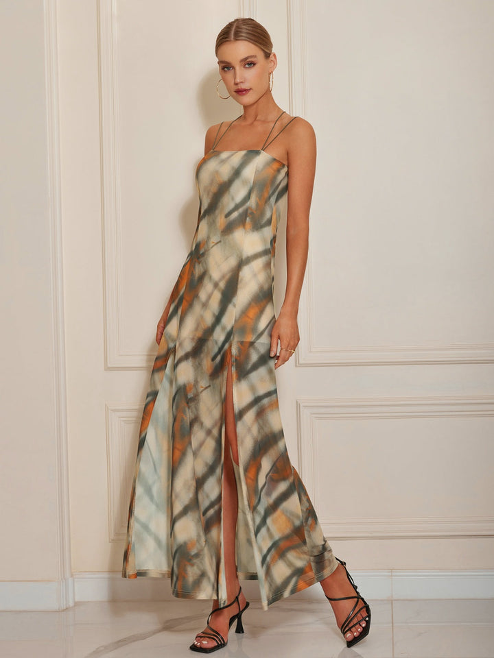 Stilla | Square Neck Maxi Cami Kjole