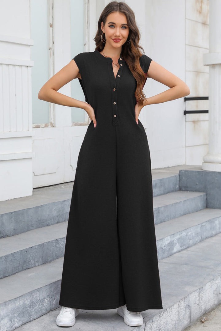 Stilla | Knap Bred Ben Jumpsuit Med Lommer