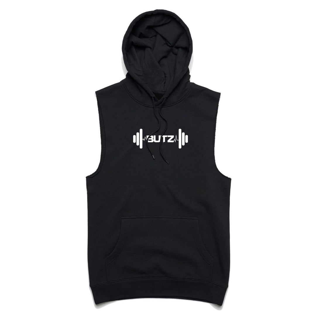 Herrer sporty ærmeløs sweatshirt med hætte og hyggelig kanguroppe lomme Stilla