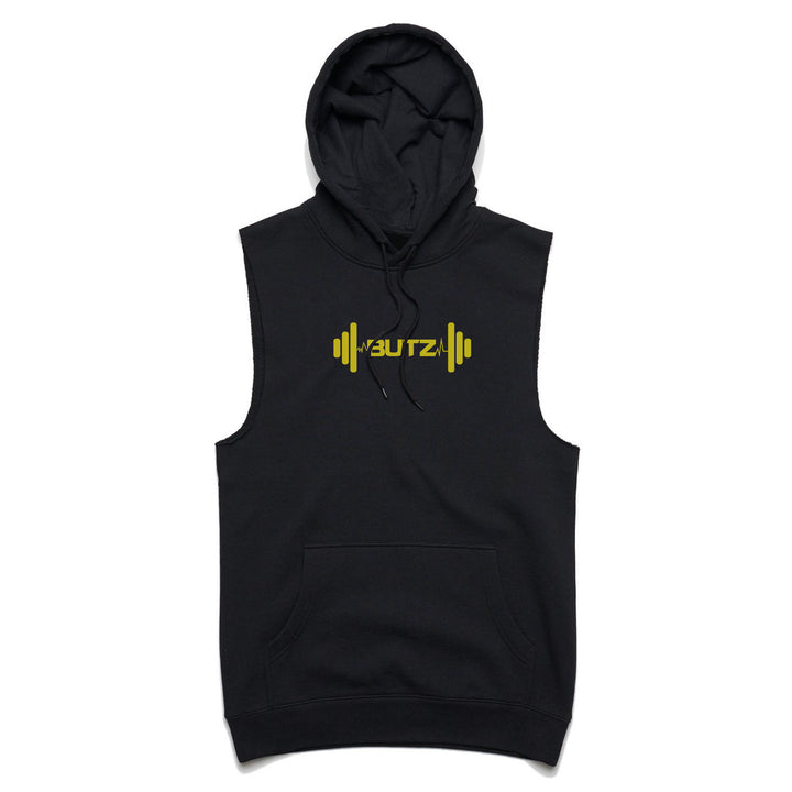 Herrer sporty ærmeløs sweatshirt med hætte og hyggelig kanguroppe lomme Stilla
