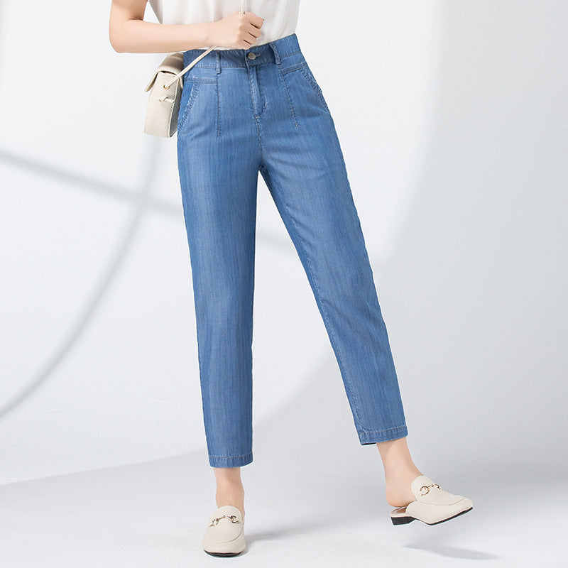 Dame Modische High-Waist Jeans Stilla
