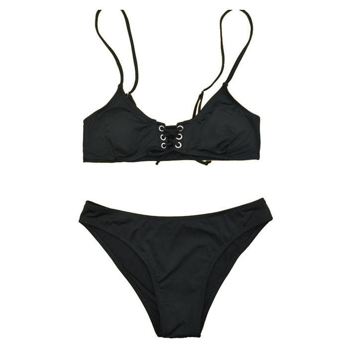Dame Bikini-sæt med sportslig snøring og elegante detaljer Stilla