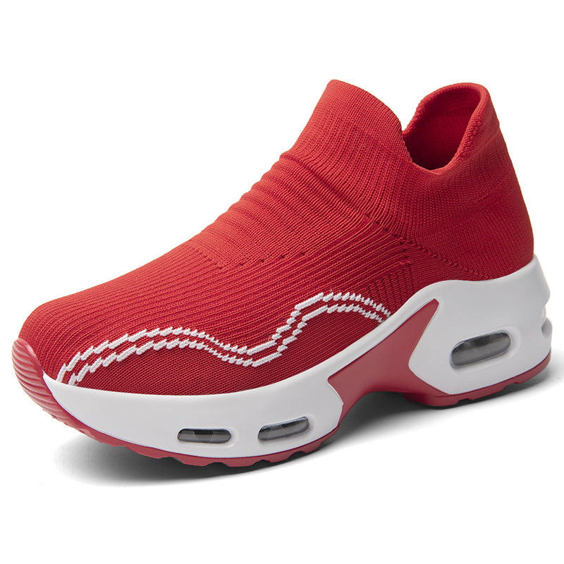 Unisex nan Slip-On Komfortsneaker med elastisk meshkrave, stødabsorberende hul kammer sål og skridsikker ydersål Skovae