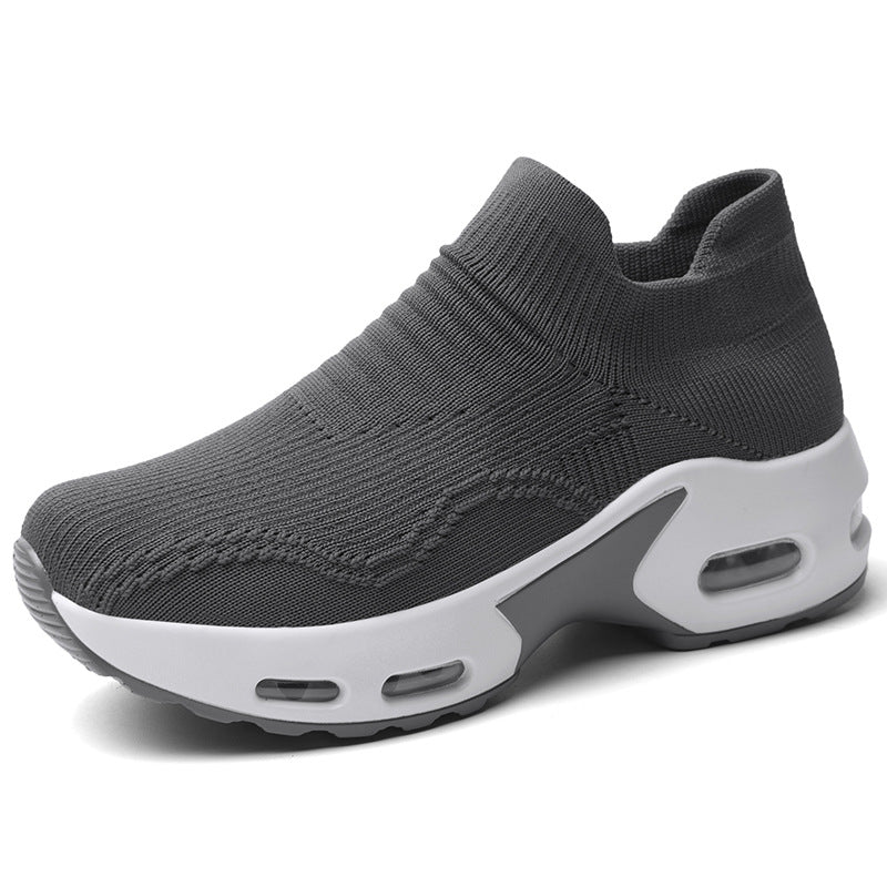 Unisex nan Slip-On Komfortsneaker med elastisk meshkrave, stødabsorberende hul kammer sål og skridsikker ydersål Skovae
