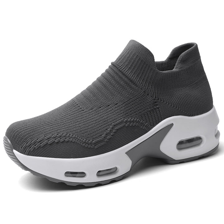 Unisex nan Slip-On Komfortsneaker med elastisk meshkrave, stødabsorberende hul kammer sål og skridsikker ydersål Skovae