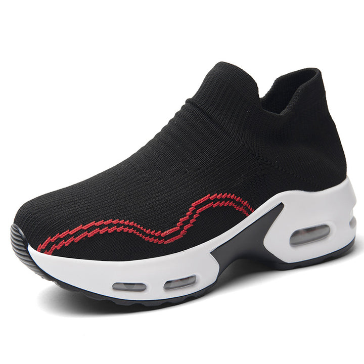 Unisex nan Slip-On Komfortsneaker med elastisk meshkrave, stødabsorberende hul kammer sål og skridsikker ydersål Skovae