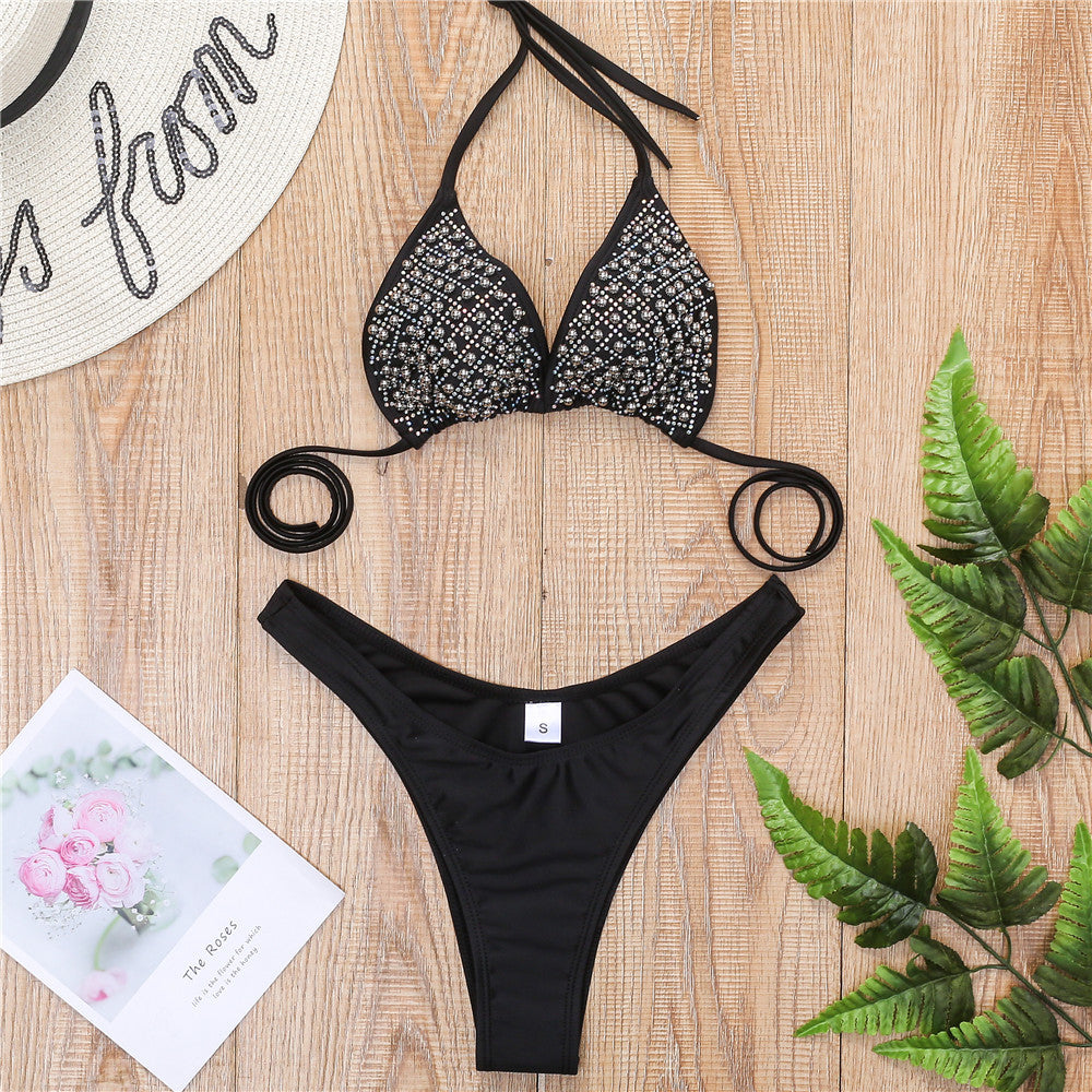 Dame Glamourøs Strass-Bikini Skovae