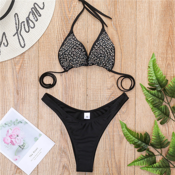 Dame Glamourøs Strass-Bikini Skovae