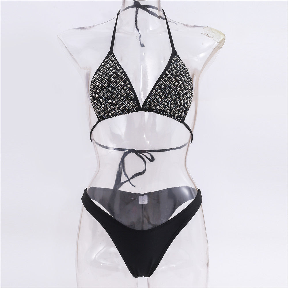 Dame Glamourøs Strass-Bikini Skovae