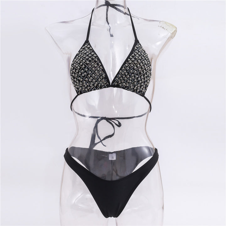Dame Glamourøs Strass-Bikini Skovae