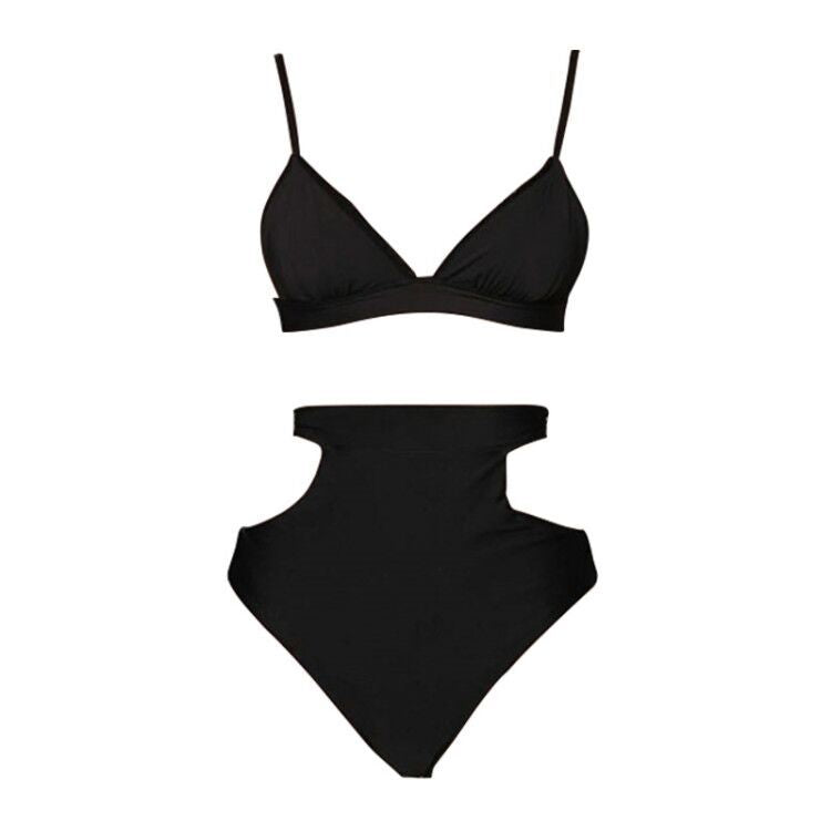 Dame bikini sæt med fashionable skæredetaljer og komfortable stropper Stilla