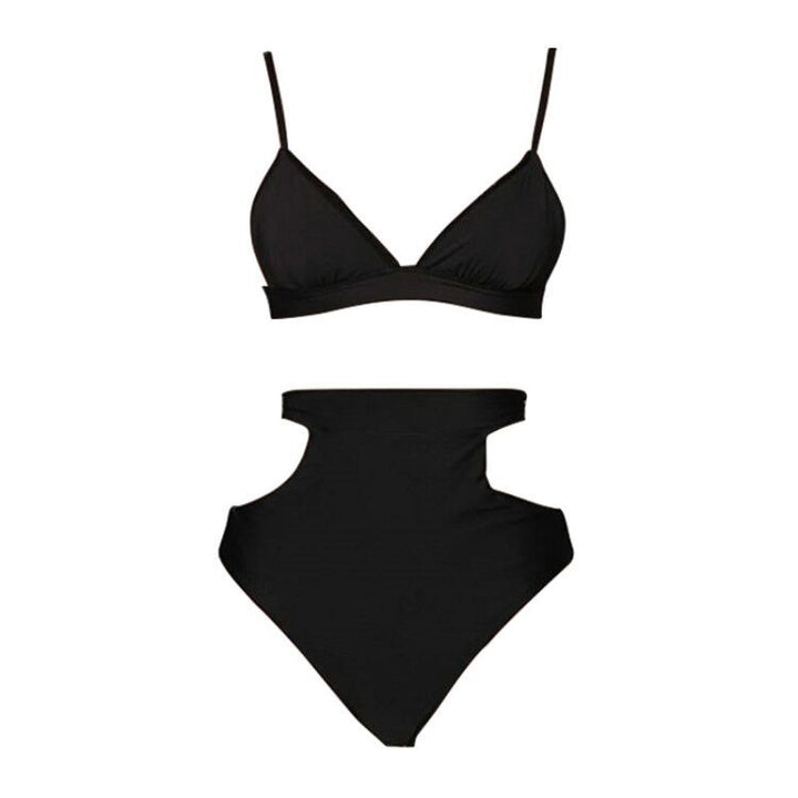 Dame bikini sæt med fashionable skæredetaljer og komfortable stropper Stilla