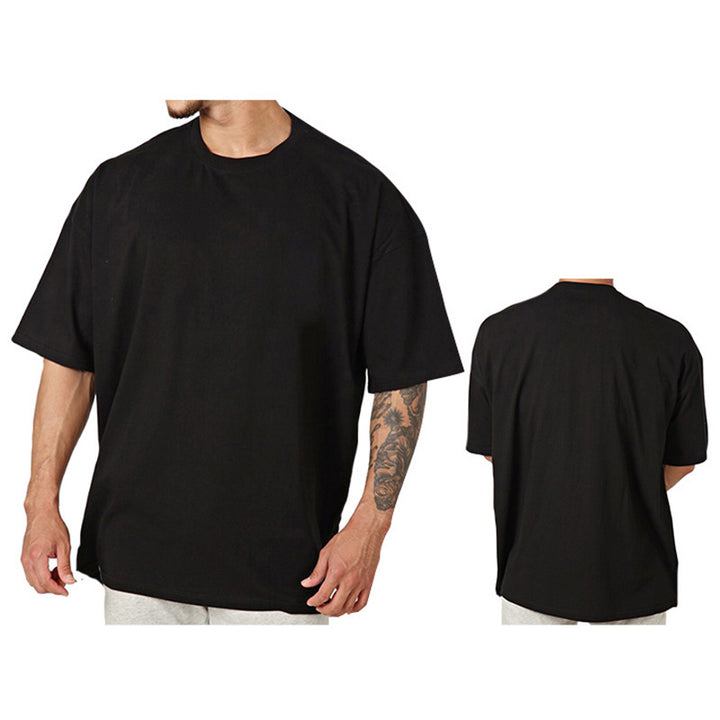 Herrer Oversized T-Shirt i højkvalitets bomuldsblanding med rund halsudskæring Stilla