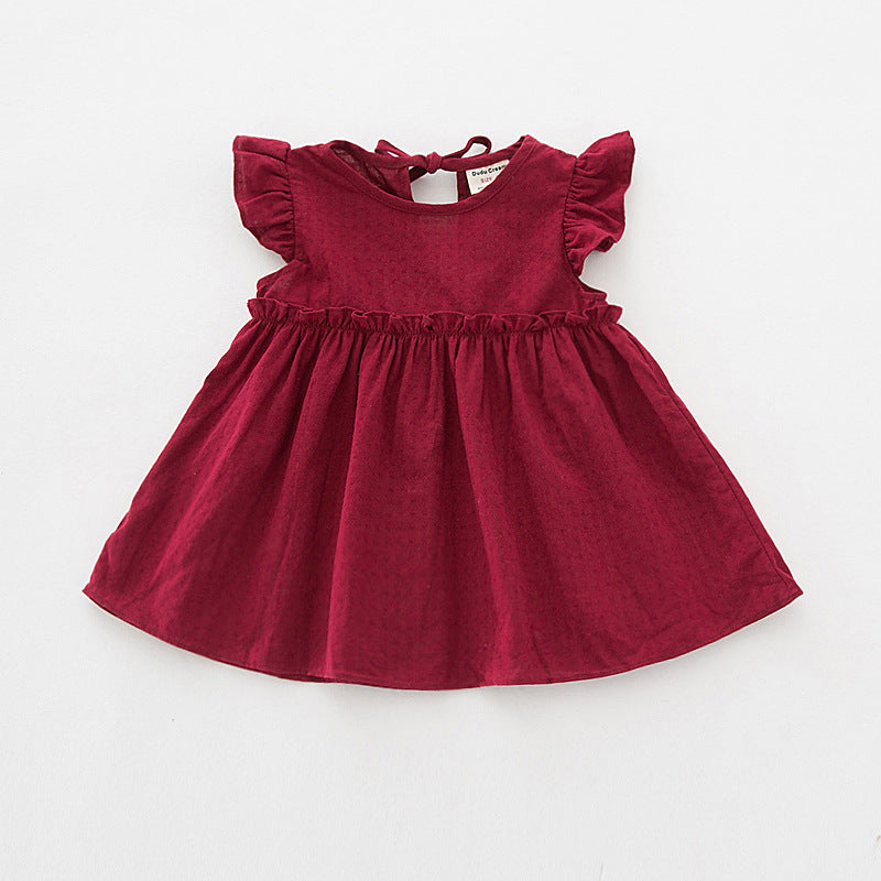 Pige Ruffle strapless bomulds kjole Stilla