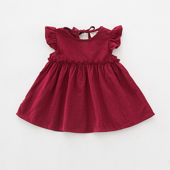 Pige Ruffle strapless bomulds kjole Stilla