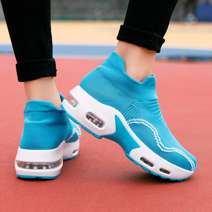 Unisex nan Slip-On Komfortsneaker med elastisk meshkrave, stødabsorberende hul kammer sål og skridsikker ydersål Skovae