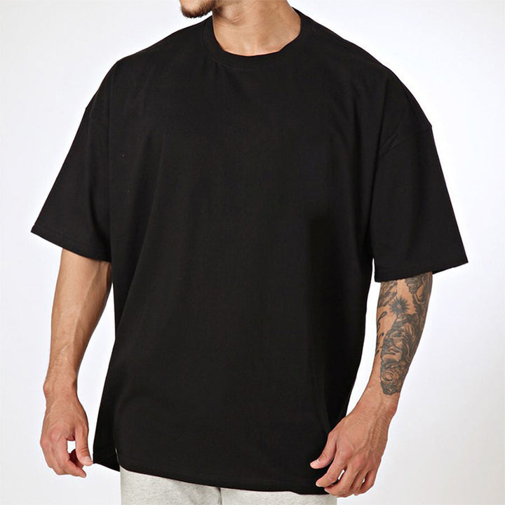 Herrer Oversized T-Shirt i højkvalitets bomuldsblanding med rund halsudskæring Stilla