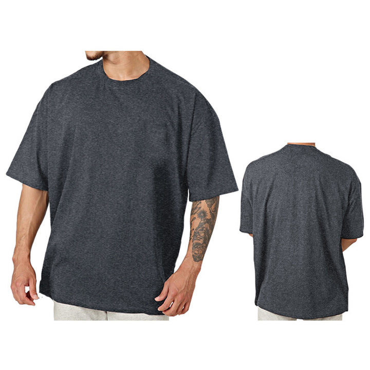 Herrer Oversized T-Shirt i højkvalitets bomuldsblanding med rund halsudskæring Stilla