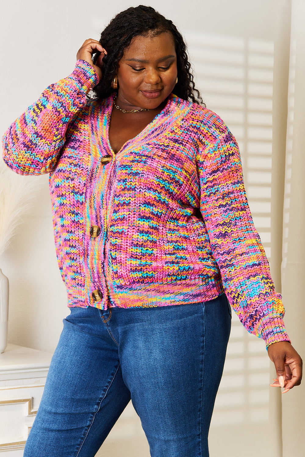 Stilla | Wings Woven Right V-Hals Langærmet Cardigan
