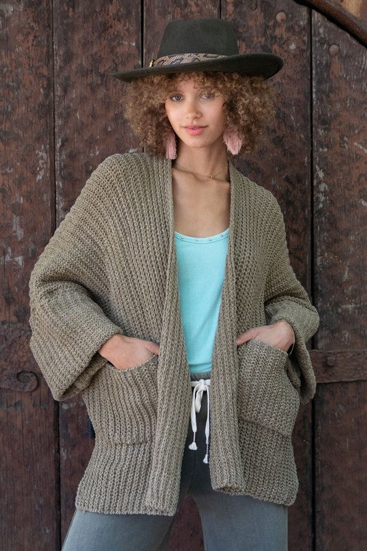 Stilla | Ærmegarn Med Lomme Cardigan