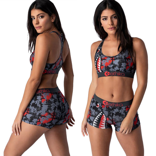 Dame Sport-BH med trendy dyreprint Stilla