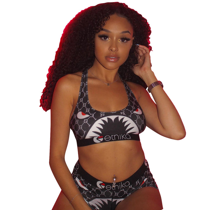 Dame Sport-BH med trendy dyreprint Stilla