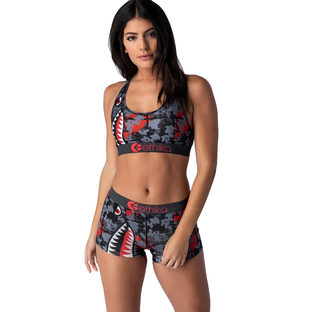 Dame Sport-BH med trendy dyreprint Stilla