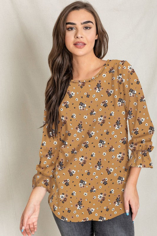 Stilla | Floral Flæseærme Tunika