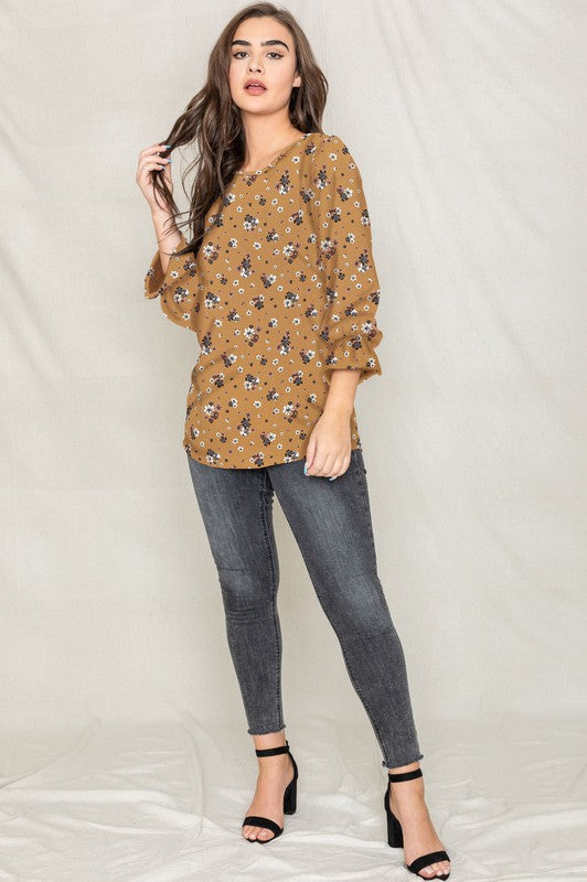 Stilla | Floral Flæseærme Tunika
