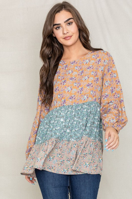 Stilla | Ditsy Floral Lagdelt Tunika