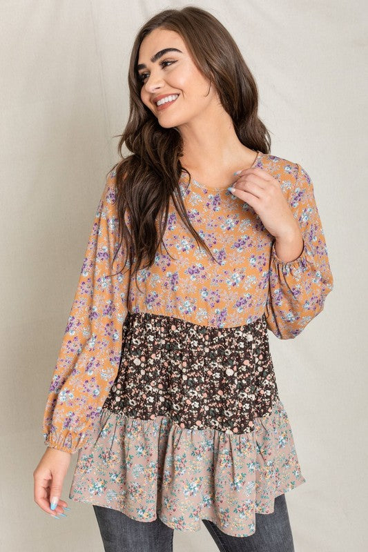 Stilla | Ditsy Floral Lagdelt Tunika