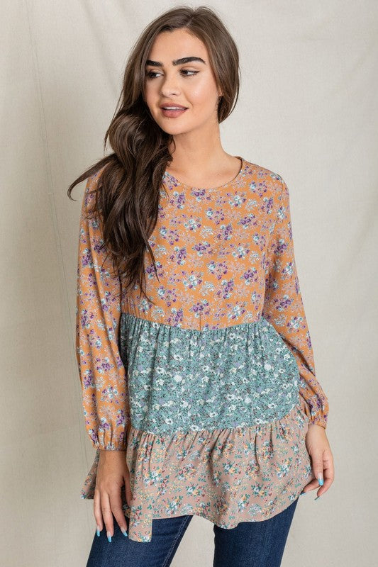Stilla | Ditsy Floral Lagdelt Tunika