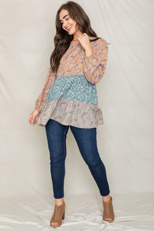 Stilla | Ditsy Floral Lagdelt Tunika