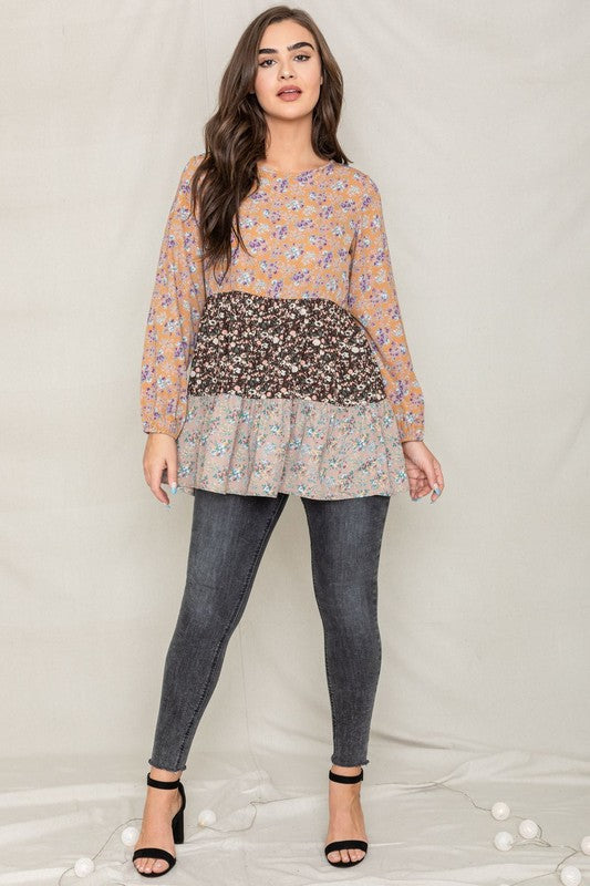 Stilla | Ditsy Floral Lagdelt Tunika