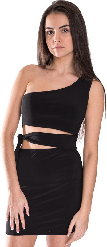 Stilla | One Shoulder Tie Side Dress