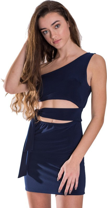 Stilla | One Shoulder Tie Side Dress