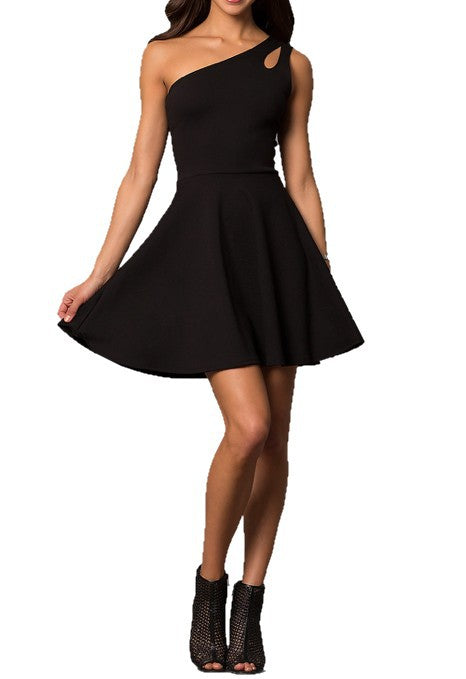 Stilla | One Shoulder Dress With Teardrop Cutout