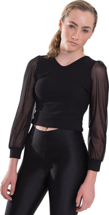 Stilla | Mesh Langærmet Top