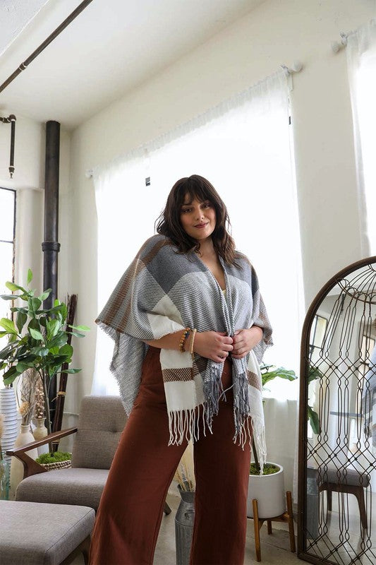 Stilla | Flannel Tussel Ruana